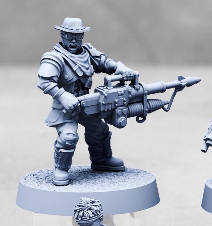 Iron Brawlers, Pit Mining Gang - Males (6 Variants Available) - Print Minis