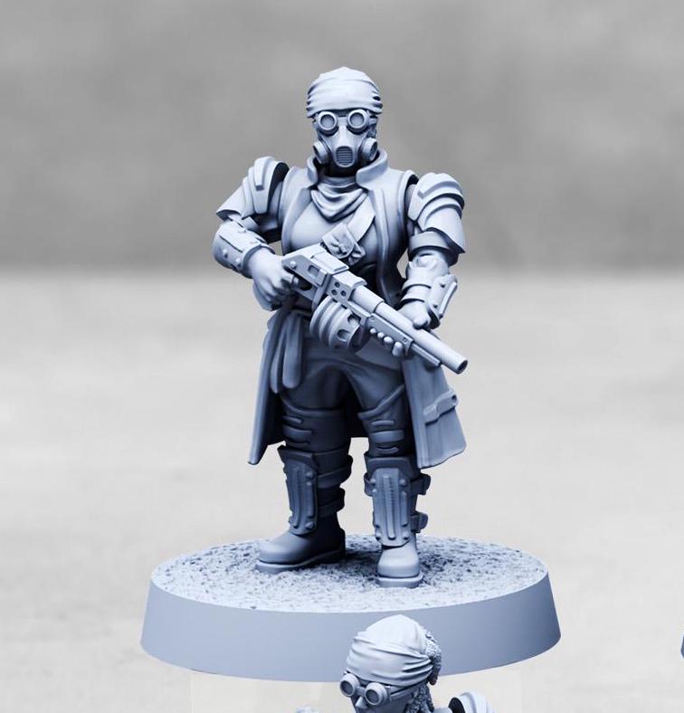 Iron Brawlers, Pit Mining Gang - Females (6 Variants Available) - Print Minis