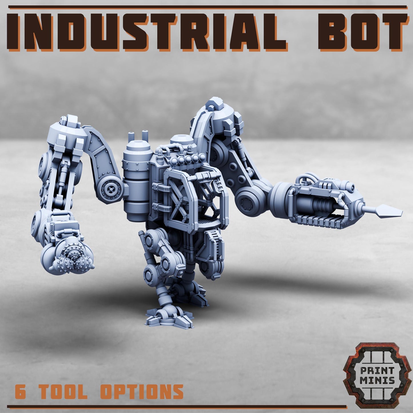 Industrial Bot (3 Variants Available) - Print Minis
