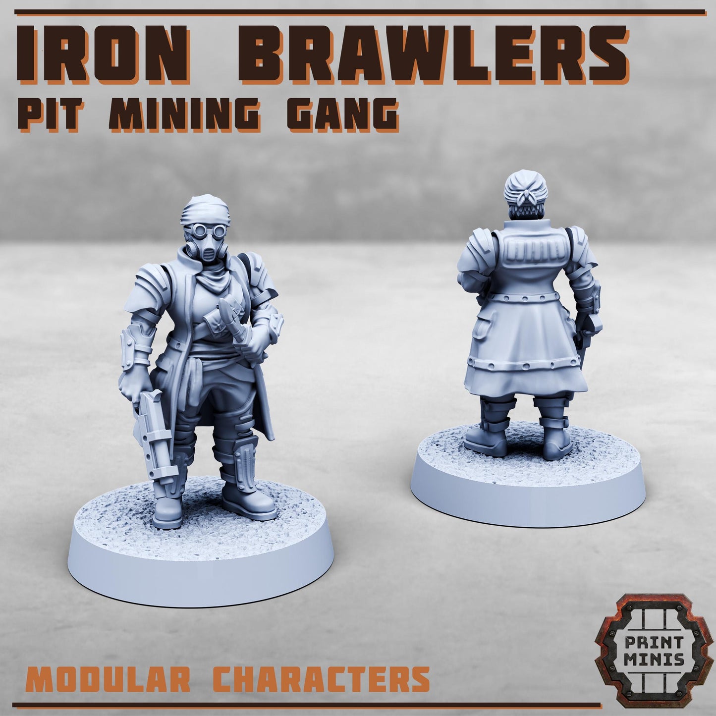 Iron Brawlers, Pit Mining Gang - Females (6 Variants Available) - Print Minis