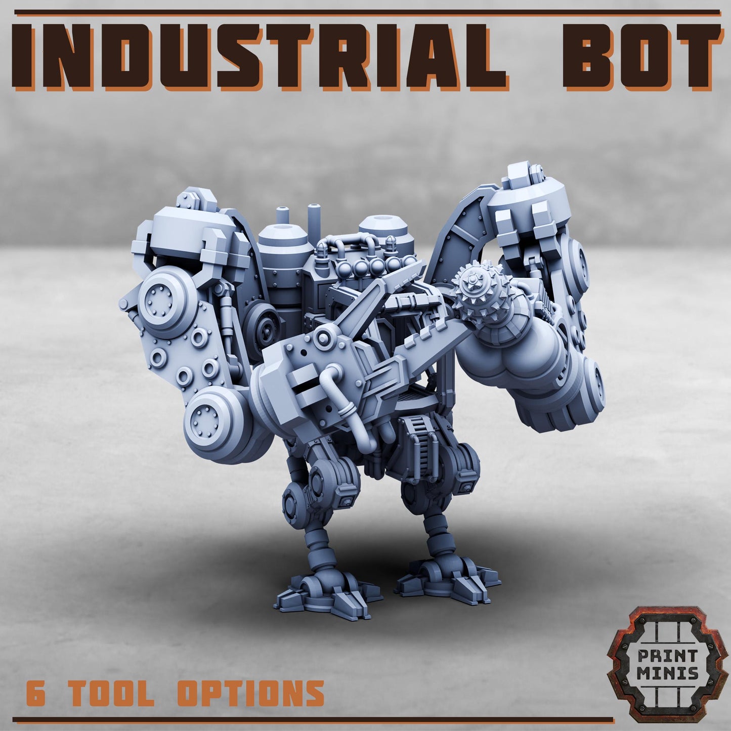 Industrial Bot (3 Variants Available) - Print Minis