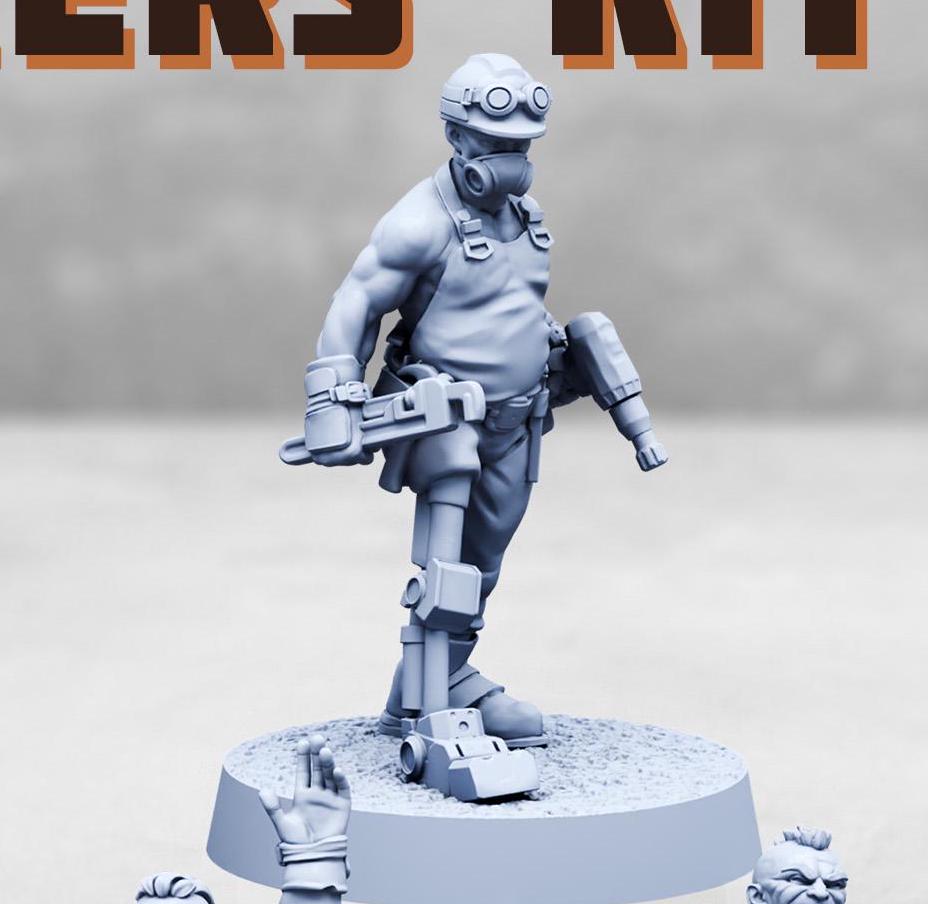 Industrial Worker Crew (5 Variants Available) - Print Minis