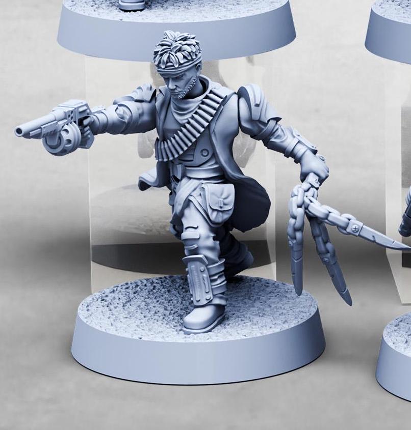 Iron Brawlers, Pit Mining Gang - Males (6 Variants Available) - Print Minis