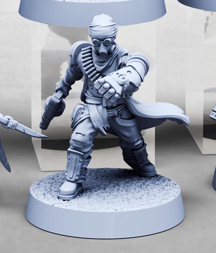 Iron Brawlers, Pit Mining Gang - Males (6 Variants Available) - Print Minis