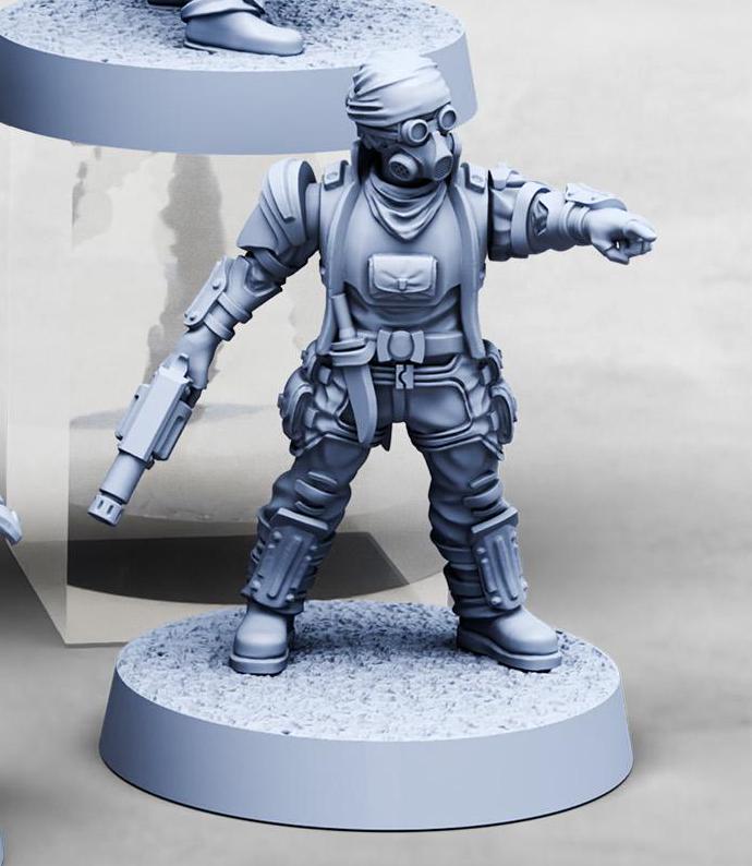 Iron Brawlers, Pit Mining Gang - Males (6 Variants Available) - Print Minis