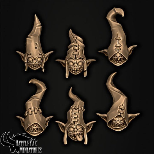 Cankergit Heads, Customisation Pack - 28mm Scale (12 Variants Available) - Battle Yak