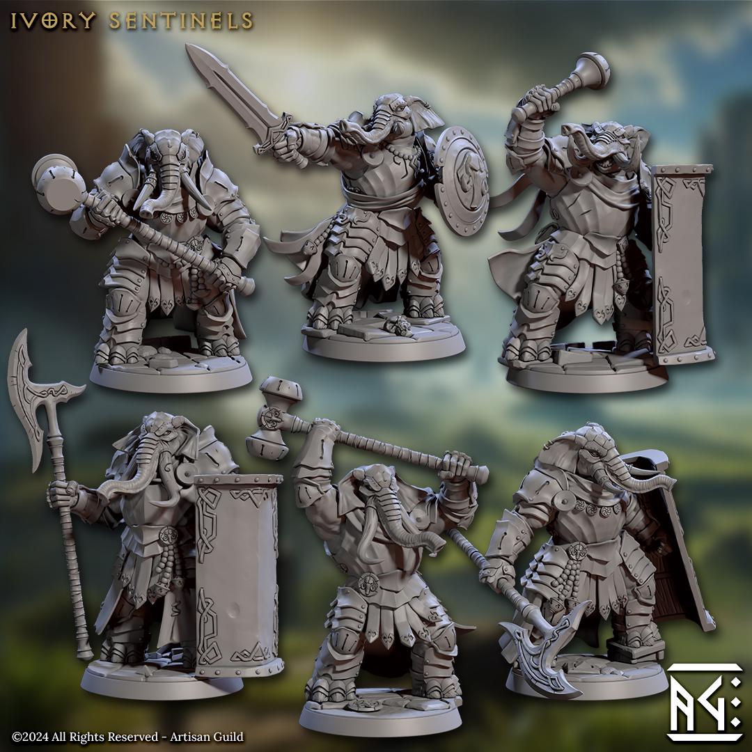 Ivory Sentinels, Set I (6 Variants Available) - Artisan Guild