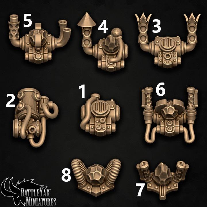 Skitterkin Backpacks, Customisation Pack (8 Variants Available) - Battle Yak