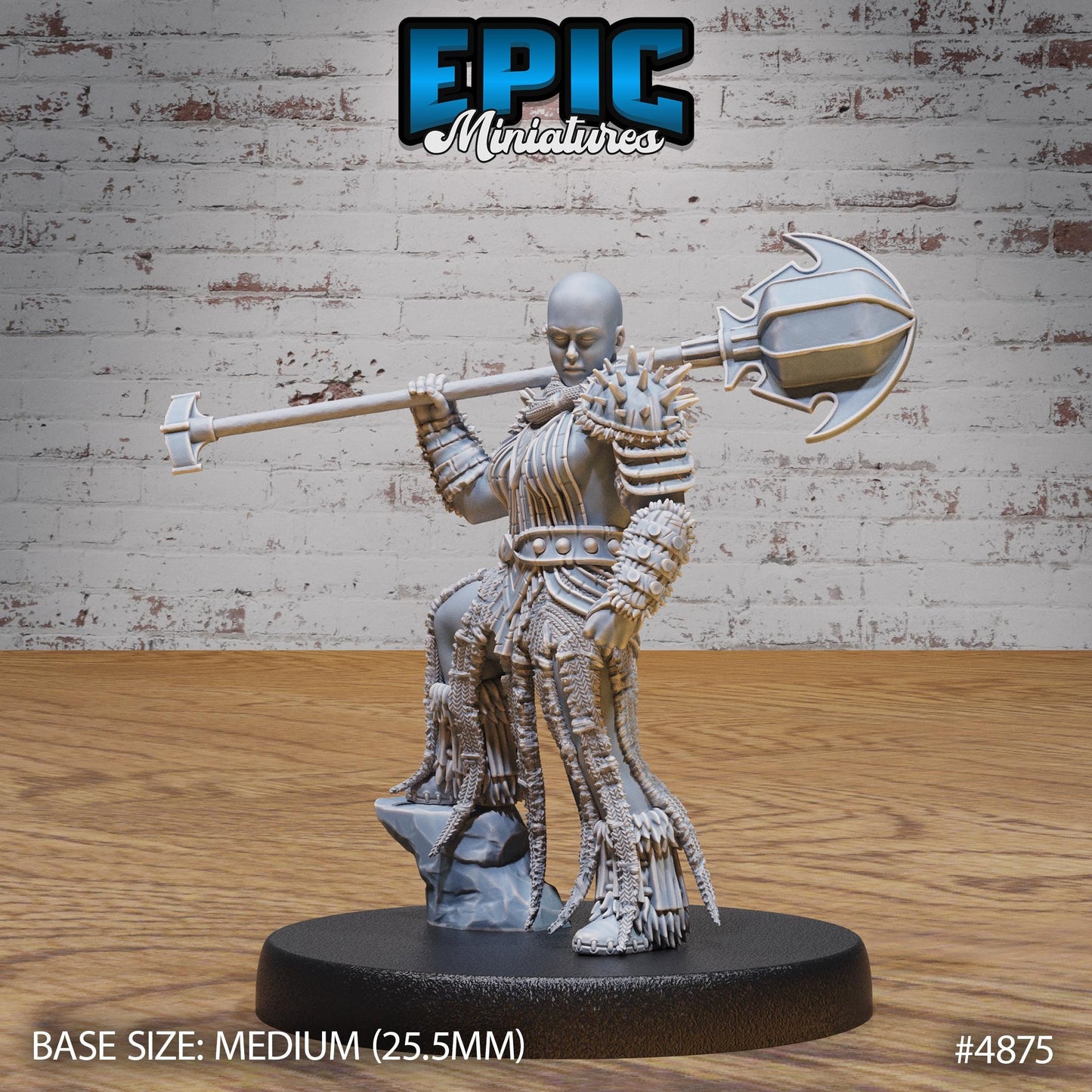 Bald Dwarf Female (3 Variants Available) - Epic Miniatures