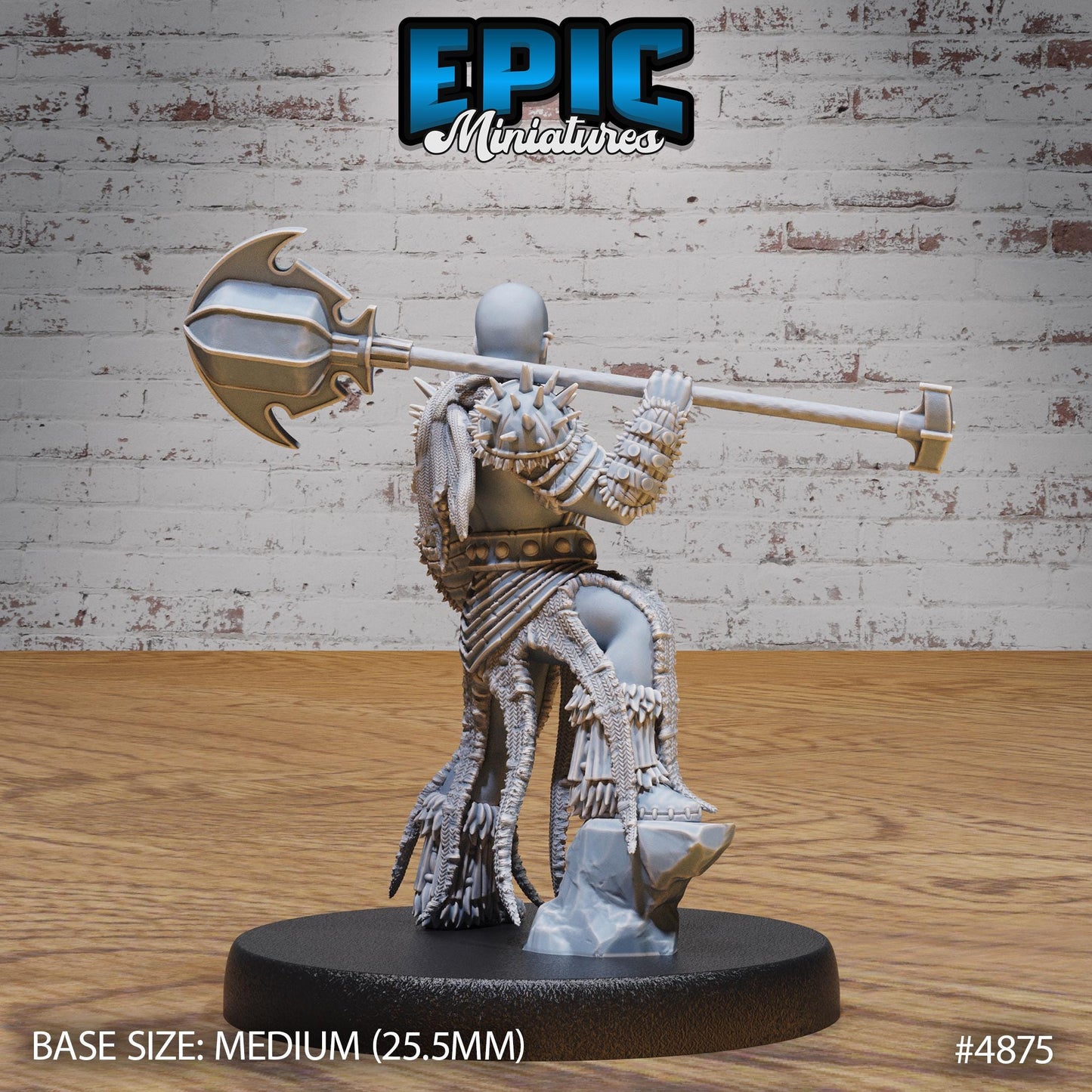 Bald Dwarf Female (3 Variants Available) - Epic Miniatures
