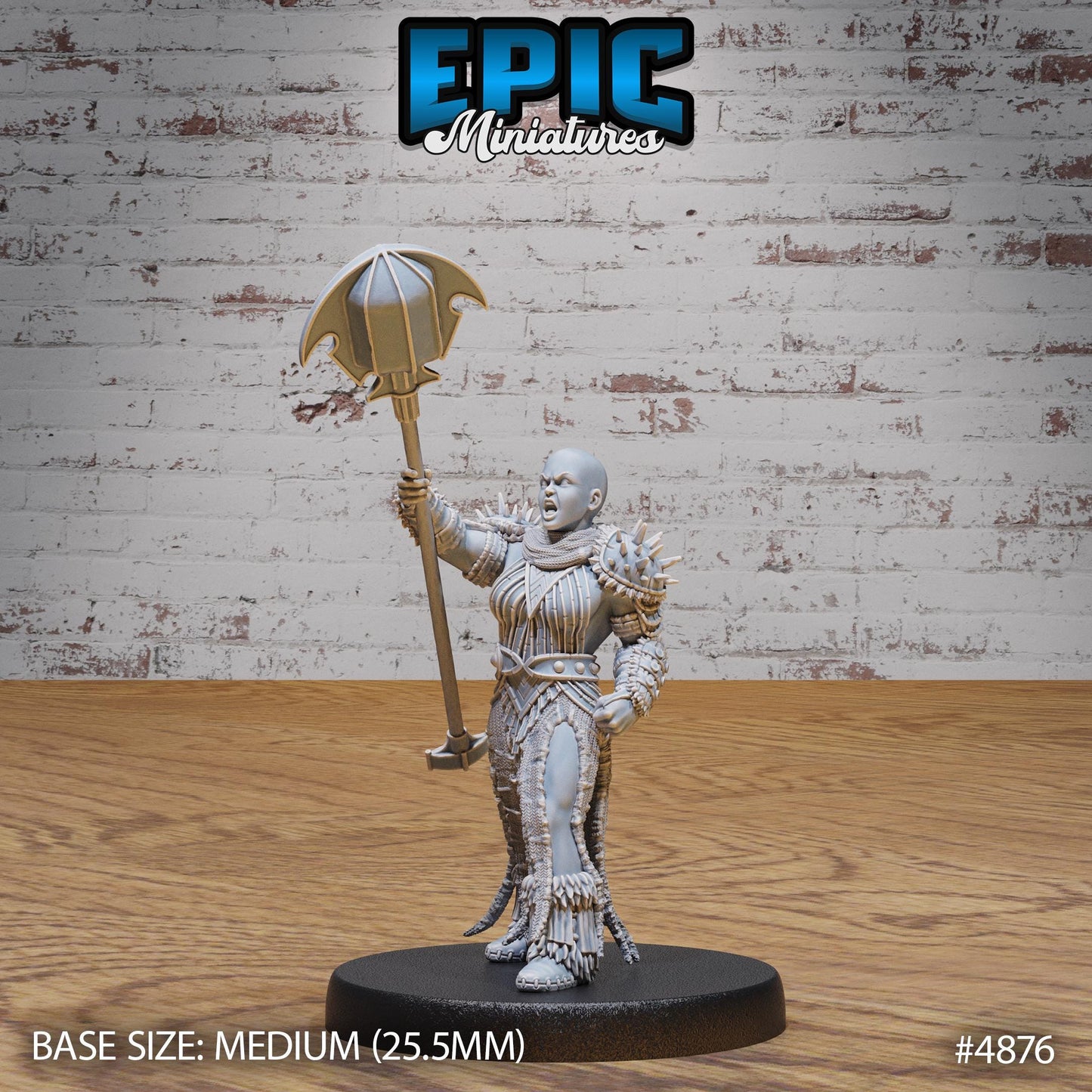 Bald Dwarf Female (3 Variants Available) - Epic Miniatures