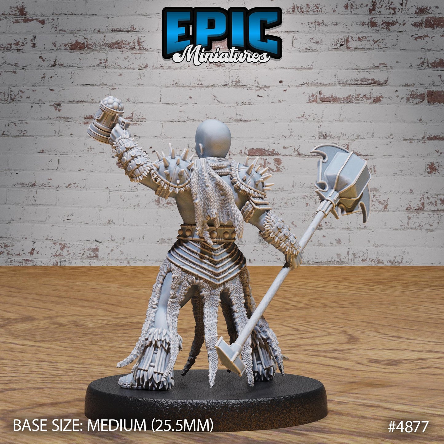 Bald Dwarf Female (3 Variants Available) - Epic Miniatures