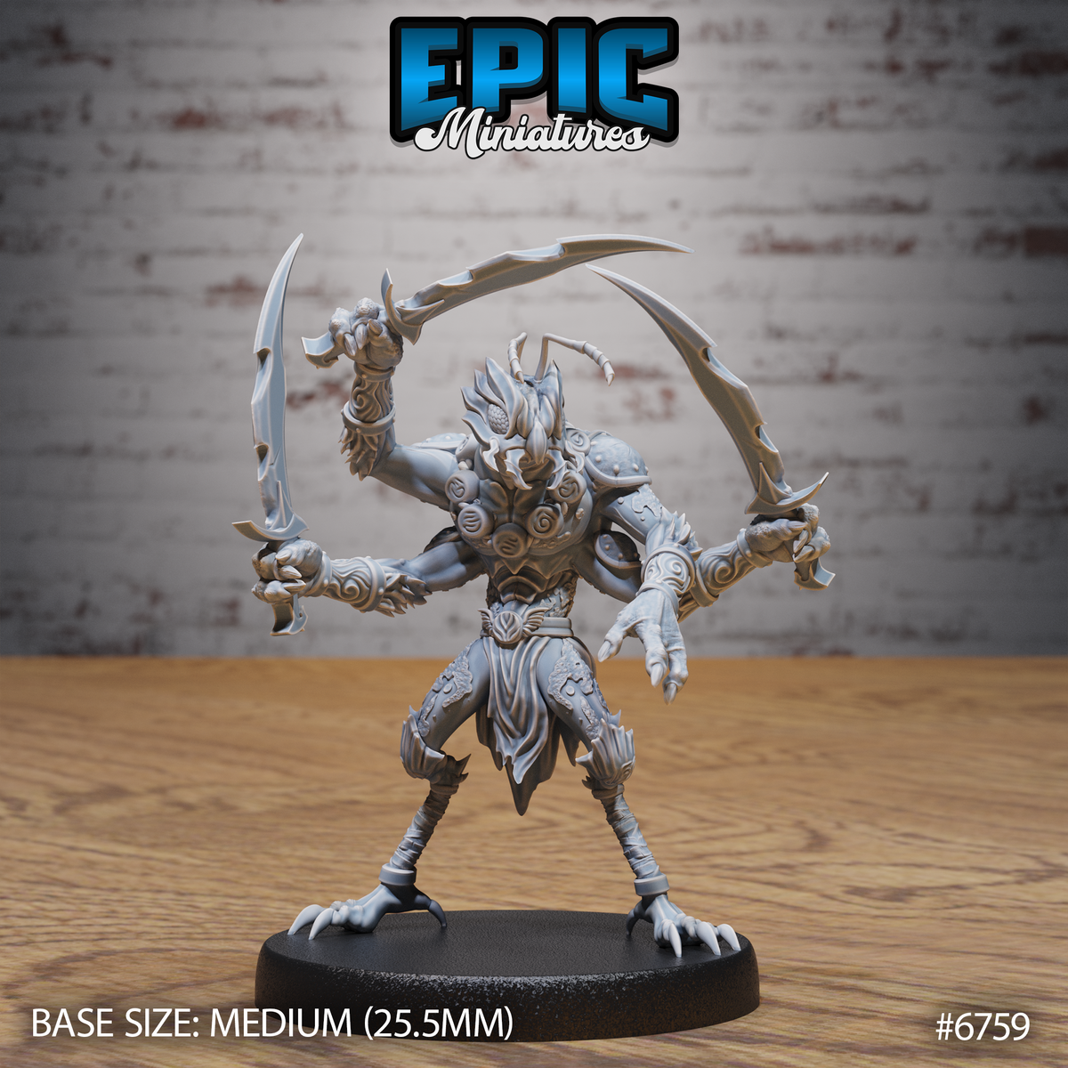 Insectoid Monk, Ant-Folk Fighter (3 Variants Available) - Epic Miniatures