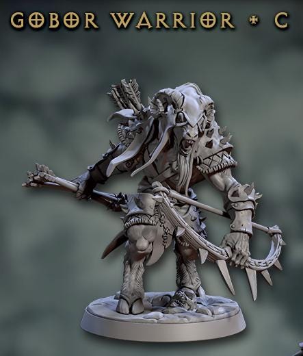 Gobor Beastmen Warriors, Set 2 (6 Variants Available) - Artisan Guild