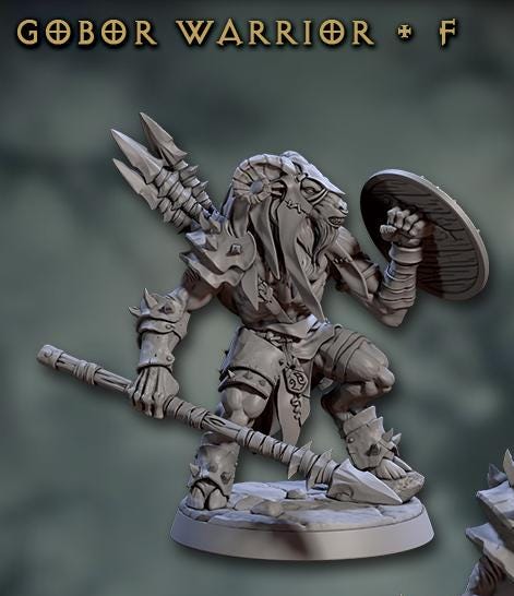 Gobor Beastmen Warriors, Set 2 (6 Variants Available) - Artisan Guild