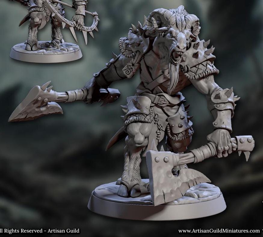 Gobor Beastmen Warriors, Set 1 (6 Variants Available) - Artisan Guild
