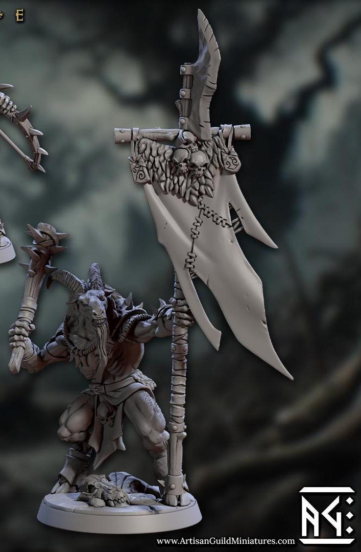 Gobor Beastmen Warriors, Set 1 (6 Variants Available) - Artisan Guild