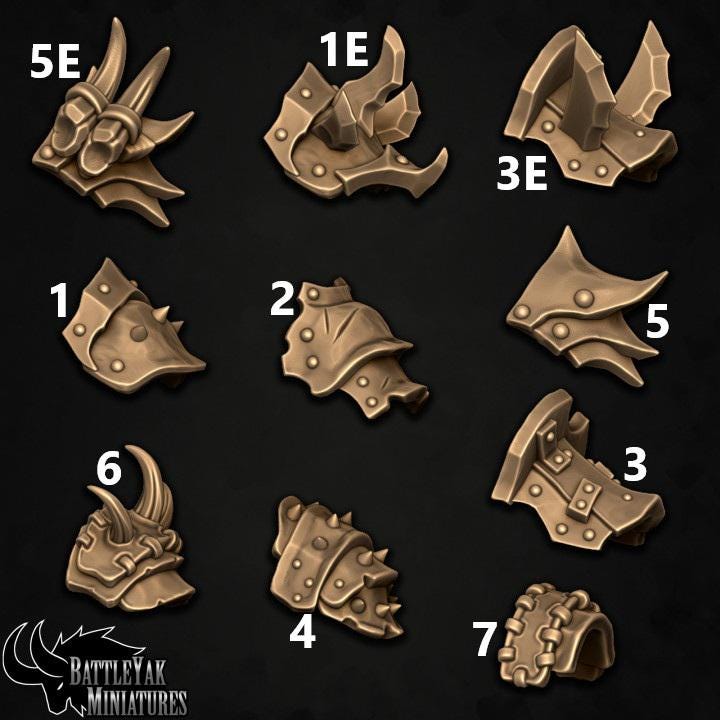 Hecklefang Pauldrons, Customisation Pack (10 Variants Available) - Battle Yak