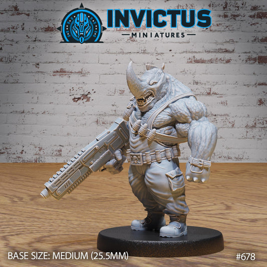 Rhino Bandit (3 Variants Available) - Invictus Miniatures