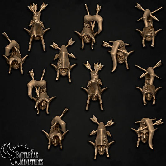 Cankergit Lurkshot Heads, Customisation Pack - 28mm Scale (14 Variants Available) - Battle Yak