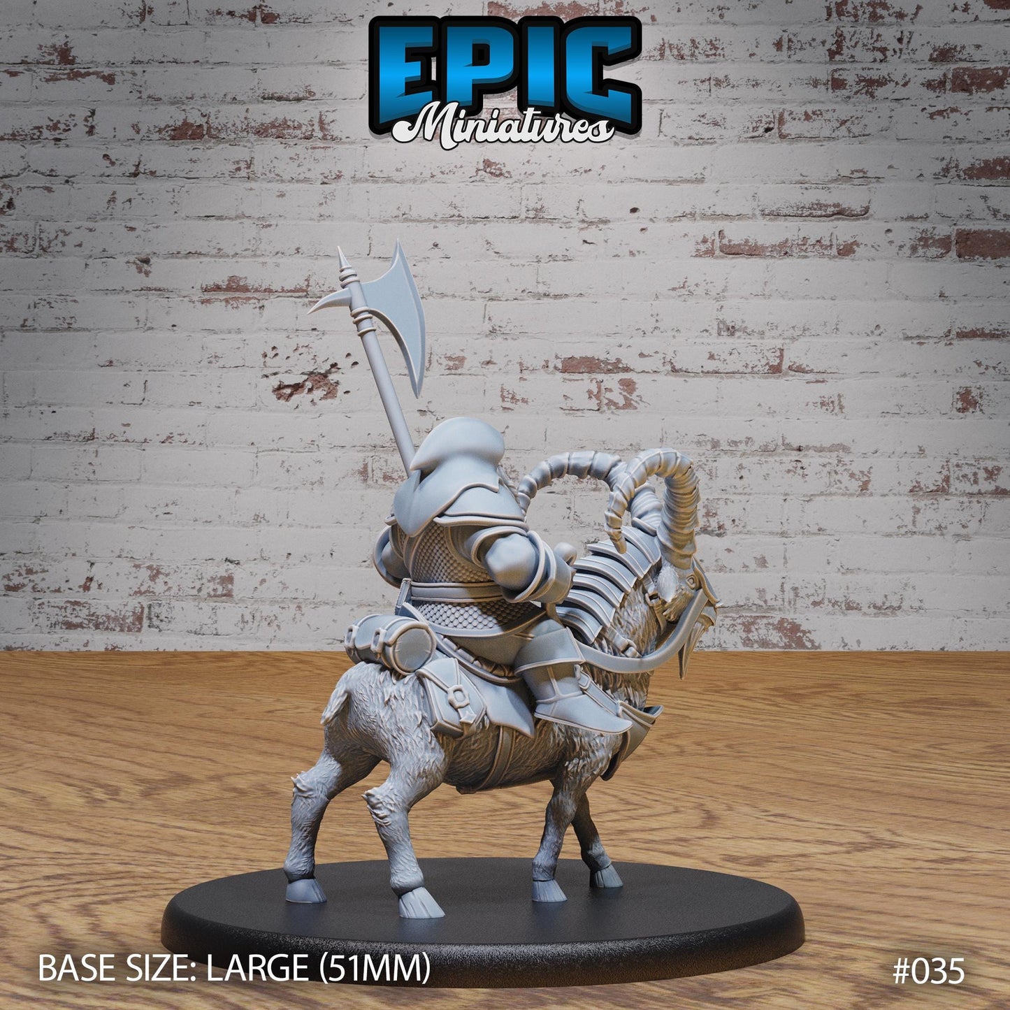 Dwarf Army Goat Rider - Epic Miniatures