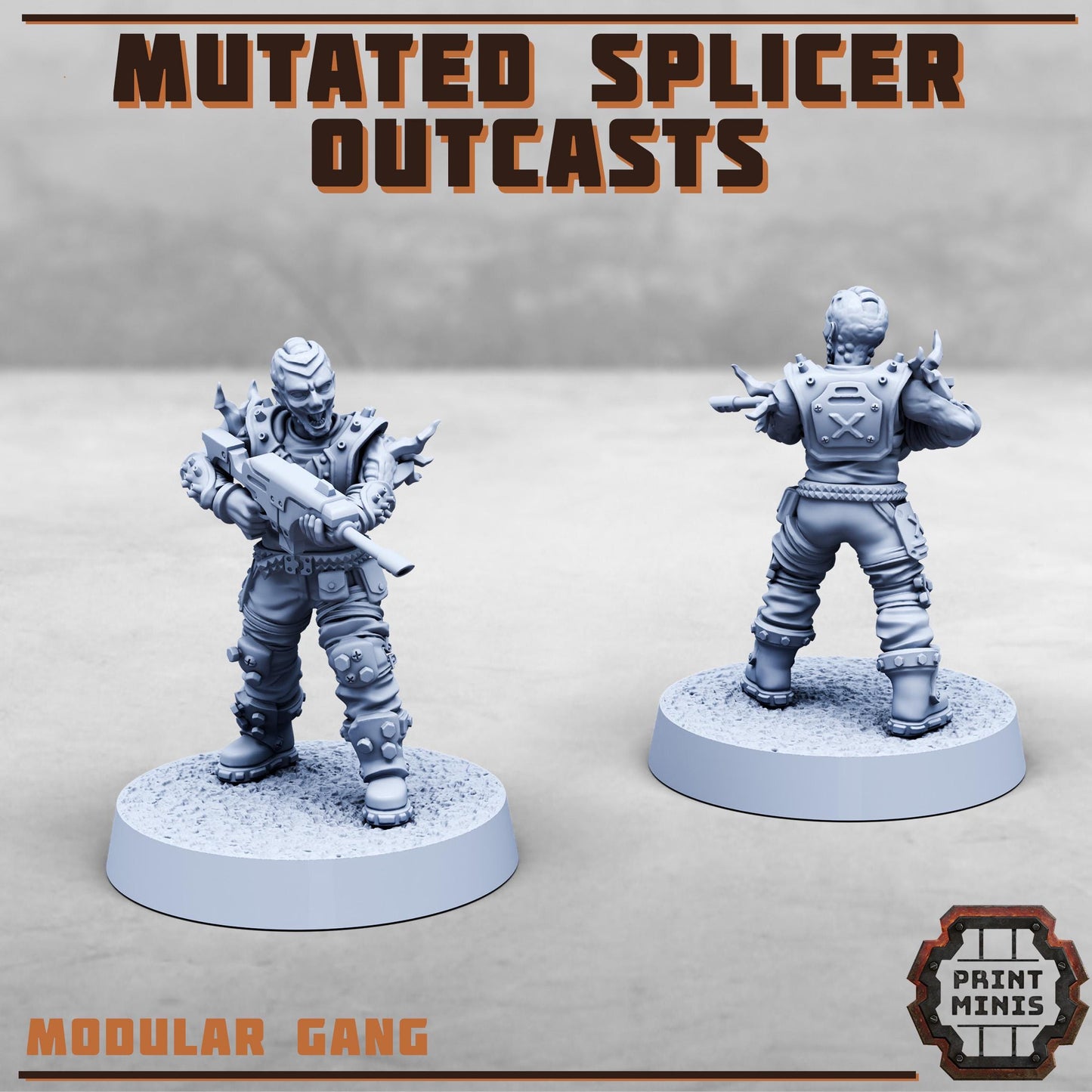 Mutated Splicers, Outcast Gang (8 Variants Available) - Print Minis