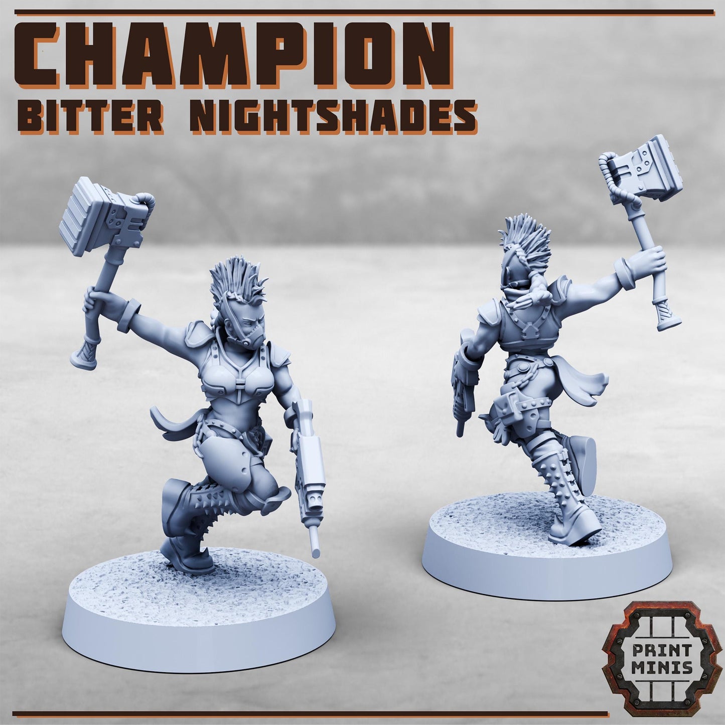 Bitter Nightshades, Champions (3 Variants Available) - Print Minis