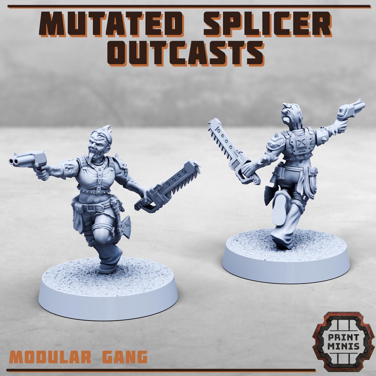 Mutated Splicers, Outcast Gang (8 Variants Available) - Print Minis