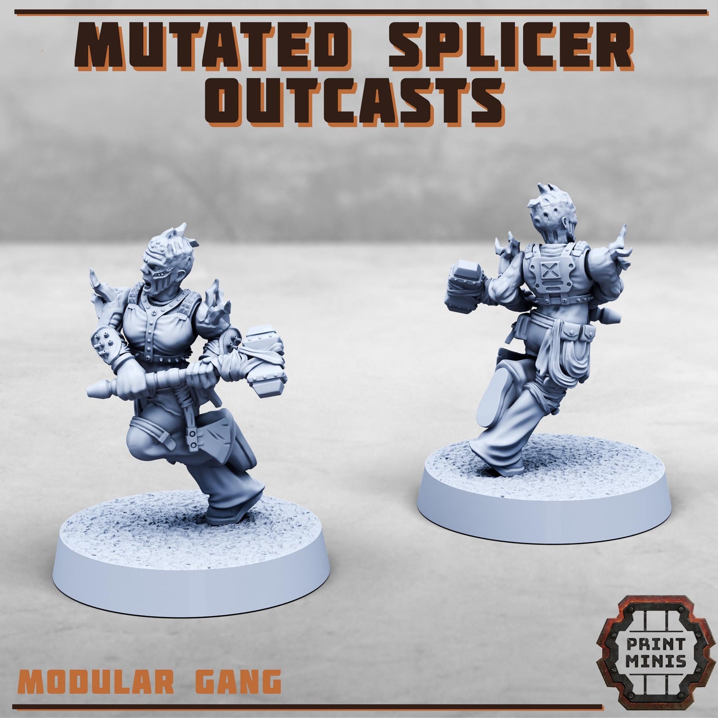 Mutated Splicers, Outcast Gang (8 Variants Available) - Print Minis