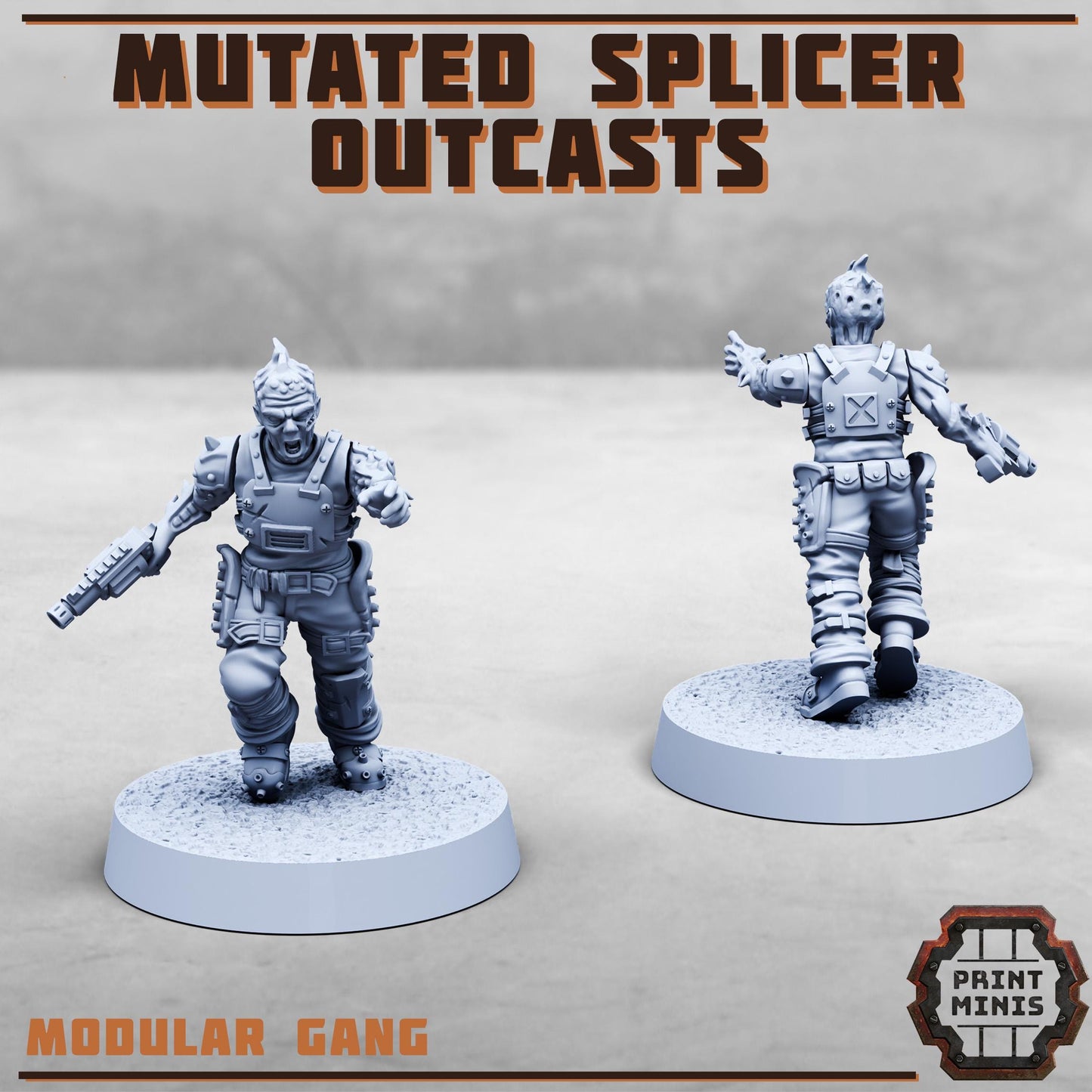 Mutated Splicers, Outcast Gang (8 Variants Available) - Print Minis