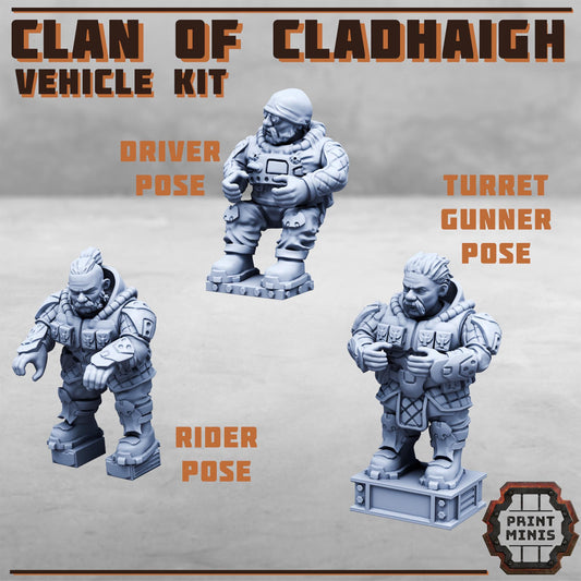 Clan of Cladhaich, Vehicle Riders (3 Variants Available) - Print Minis
