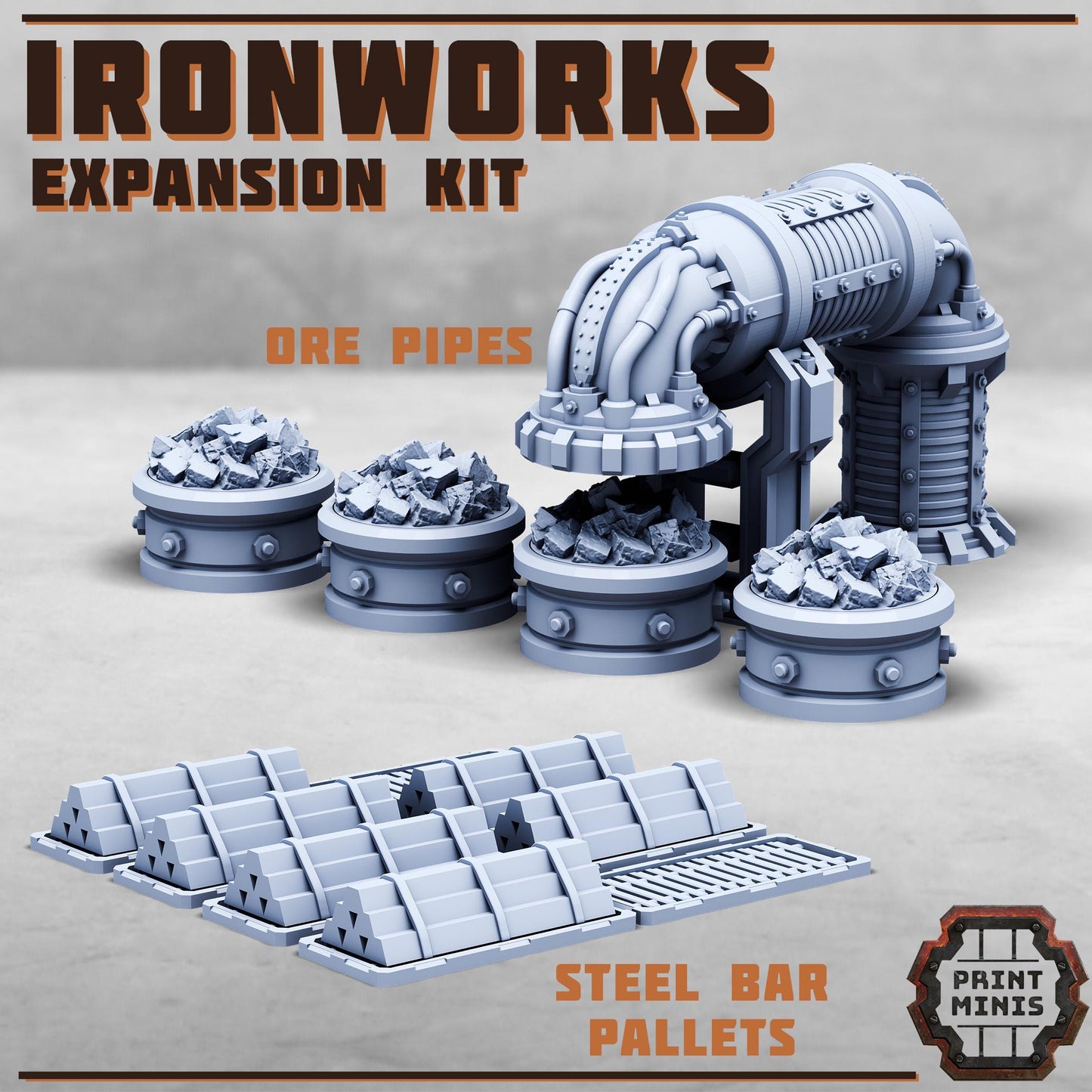 Ironworks Expansion Set, Modular Scenery Kit - Print Minis