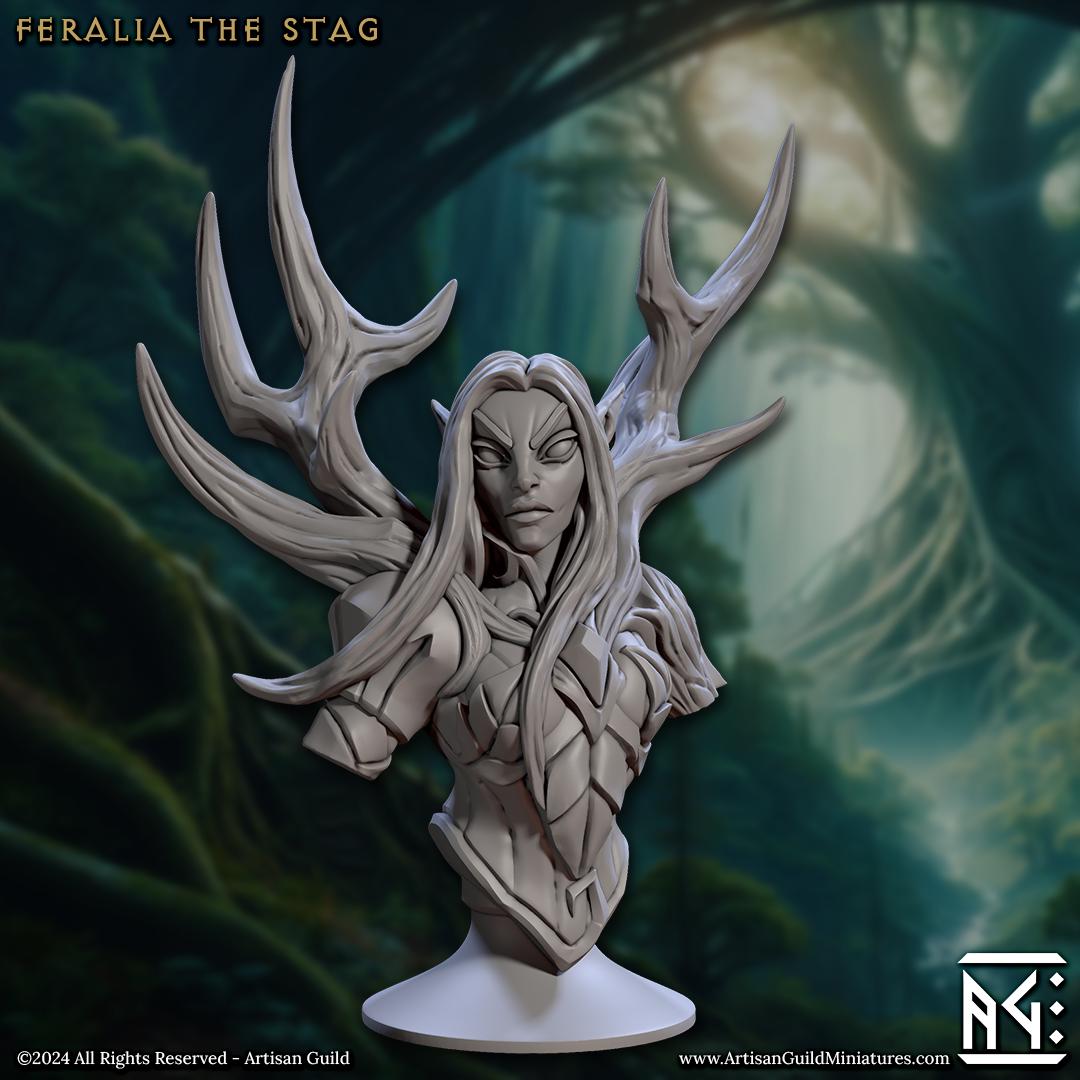 Feralia the Stag Bust - Artisan Guild