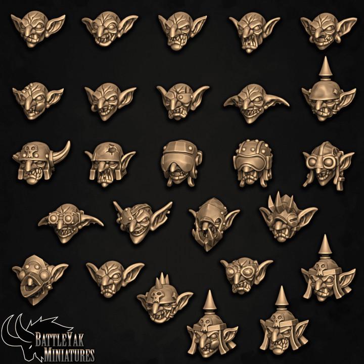 Skumgrot Heads, Longsnoots - Customisation Pack - 32mm Scale (26 Variants Available) - Battle Yak
