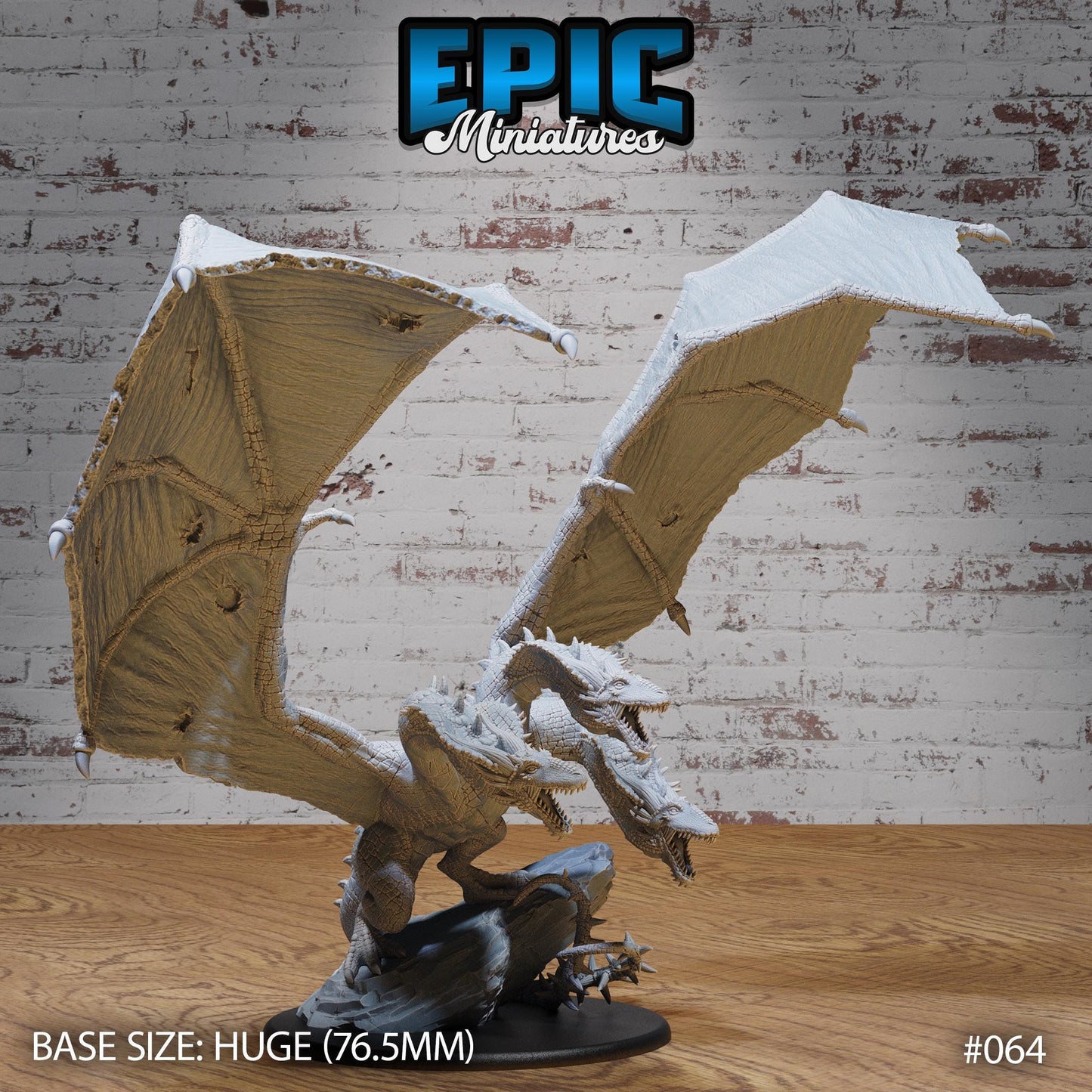 Three Headed Wyvern (3 Variants Available) - Epic Miniatures