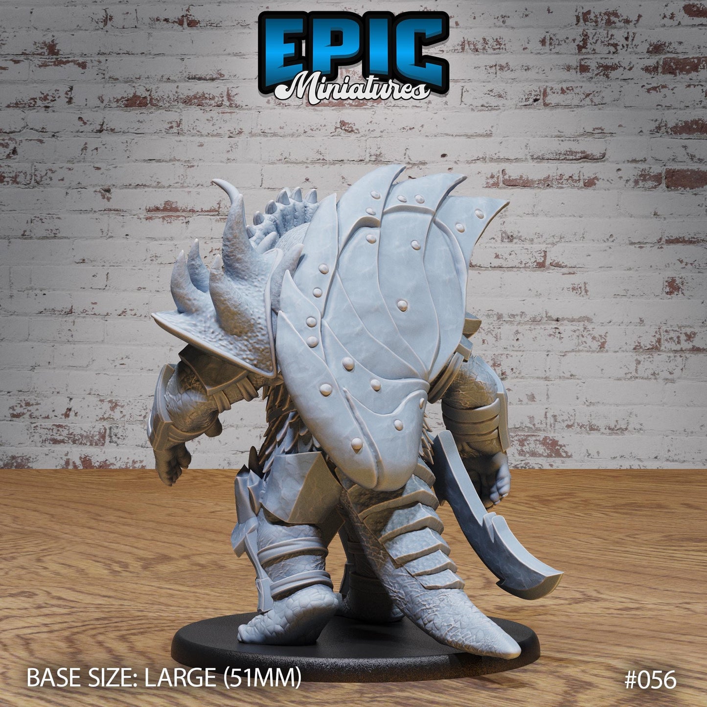 Triceratops Folk Warrior (3 Variants Available) - Epic Miniatures