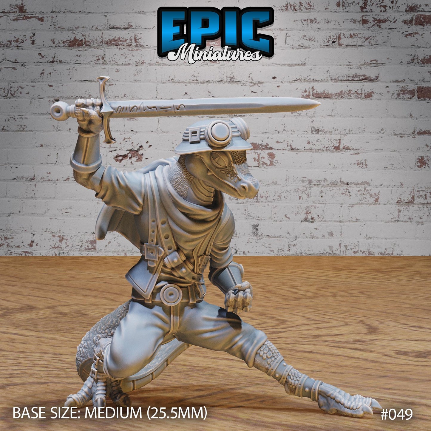 Brave Lizard Adventurer (3 Variants Available) - Epic Miniatures