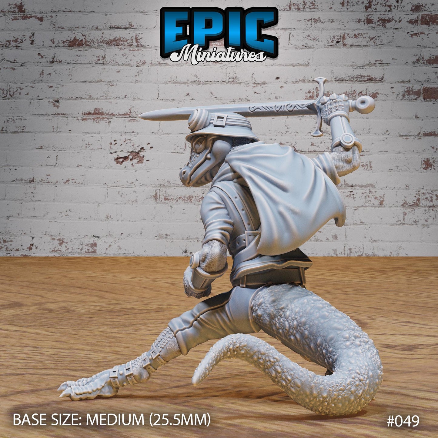 Brave Lizard Adventurer (3 Variants Available) - Epic Miniatures