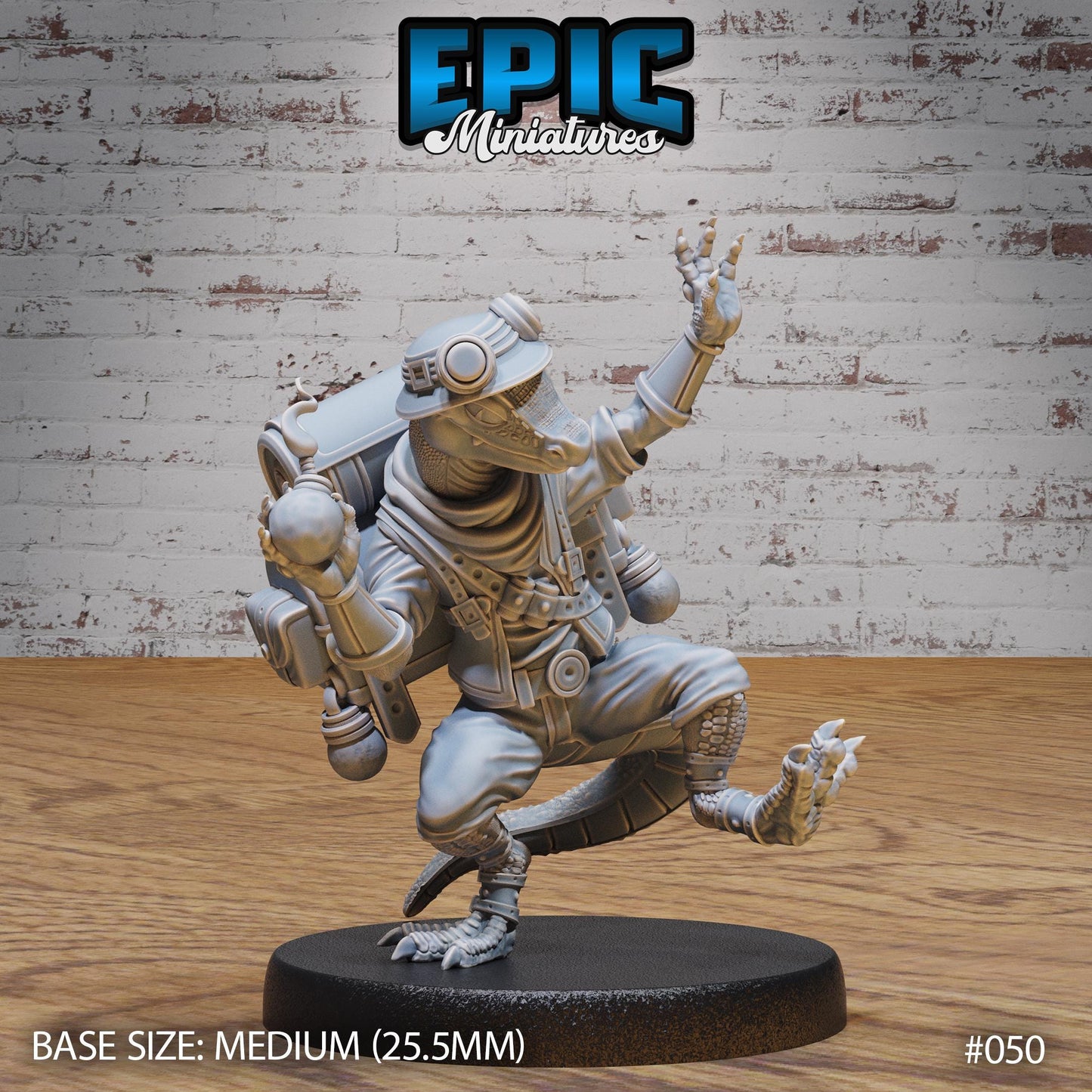 Brave Lizard Adventurer (3 Variants Available) - Epic Miniatures