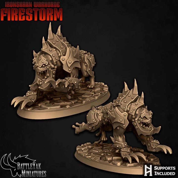 Forgebound Hellhounds (4 Variants Available) - Battle Yak
