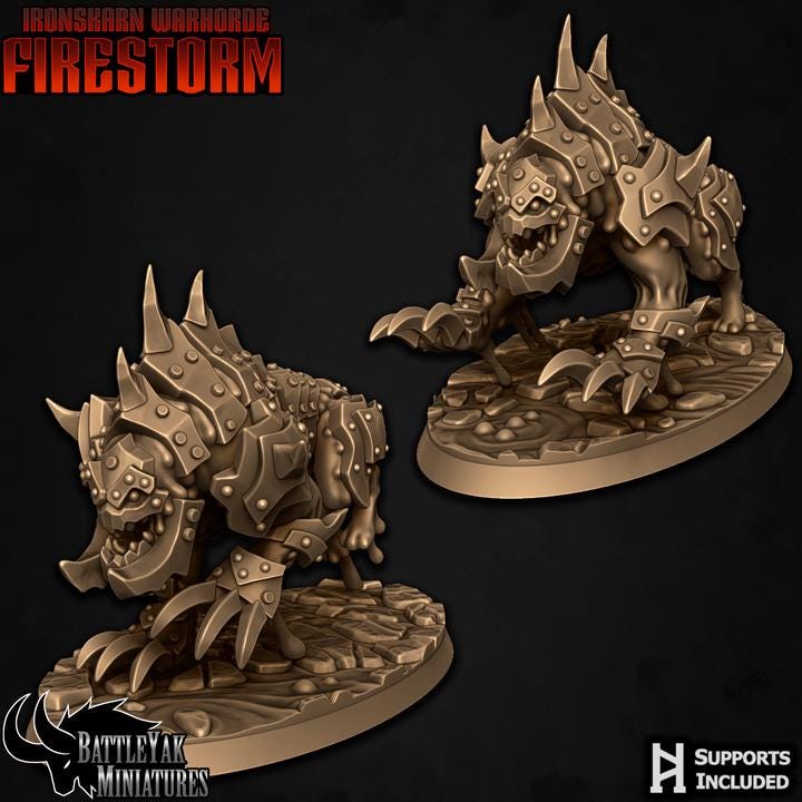 Forgebound Hellhounds (4 Variants Available) - Battle Yak