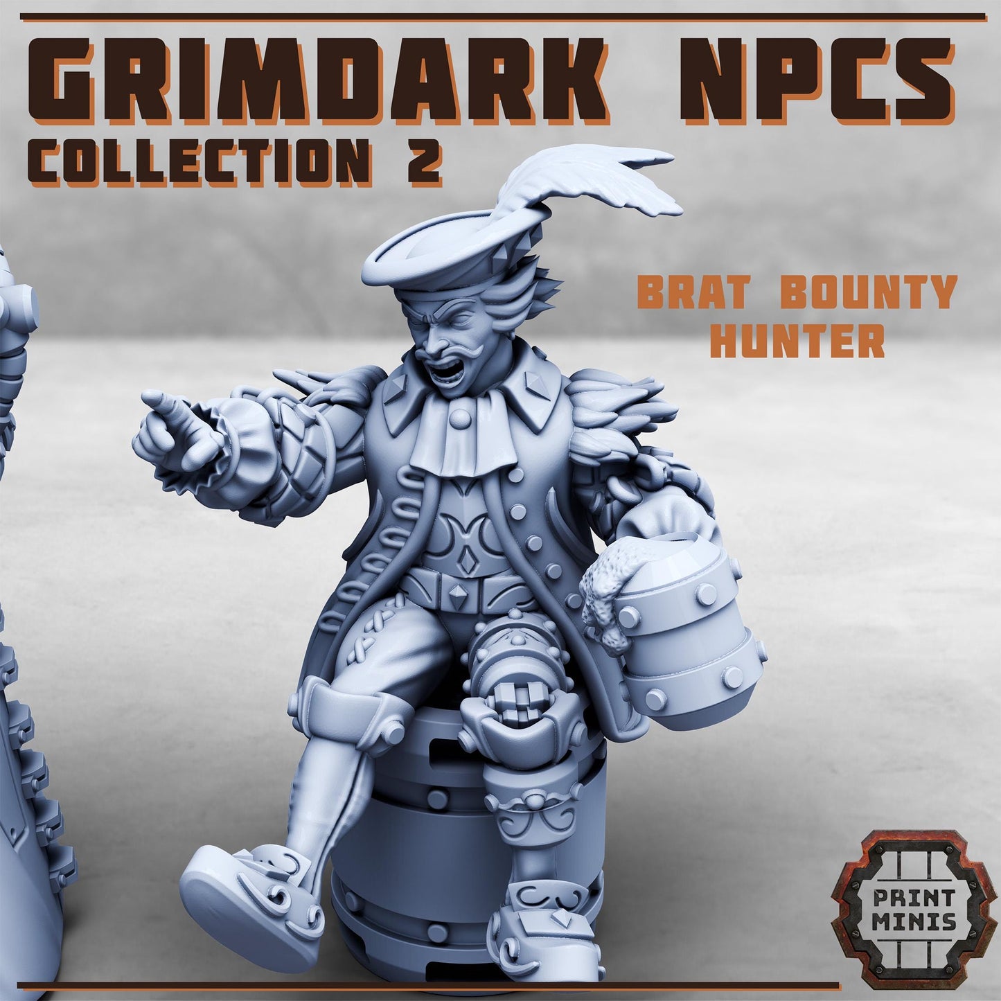 Grimdark NPCs, Set 2 (4 Variants Available) - Print Minis