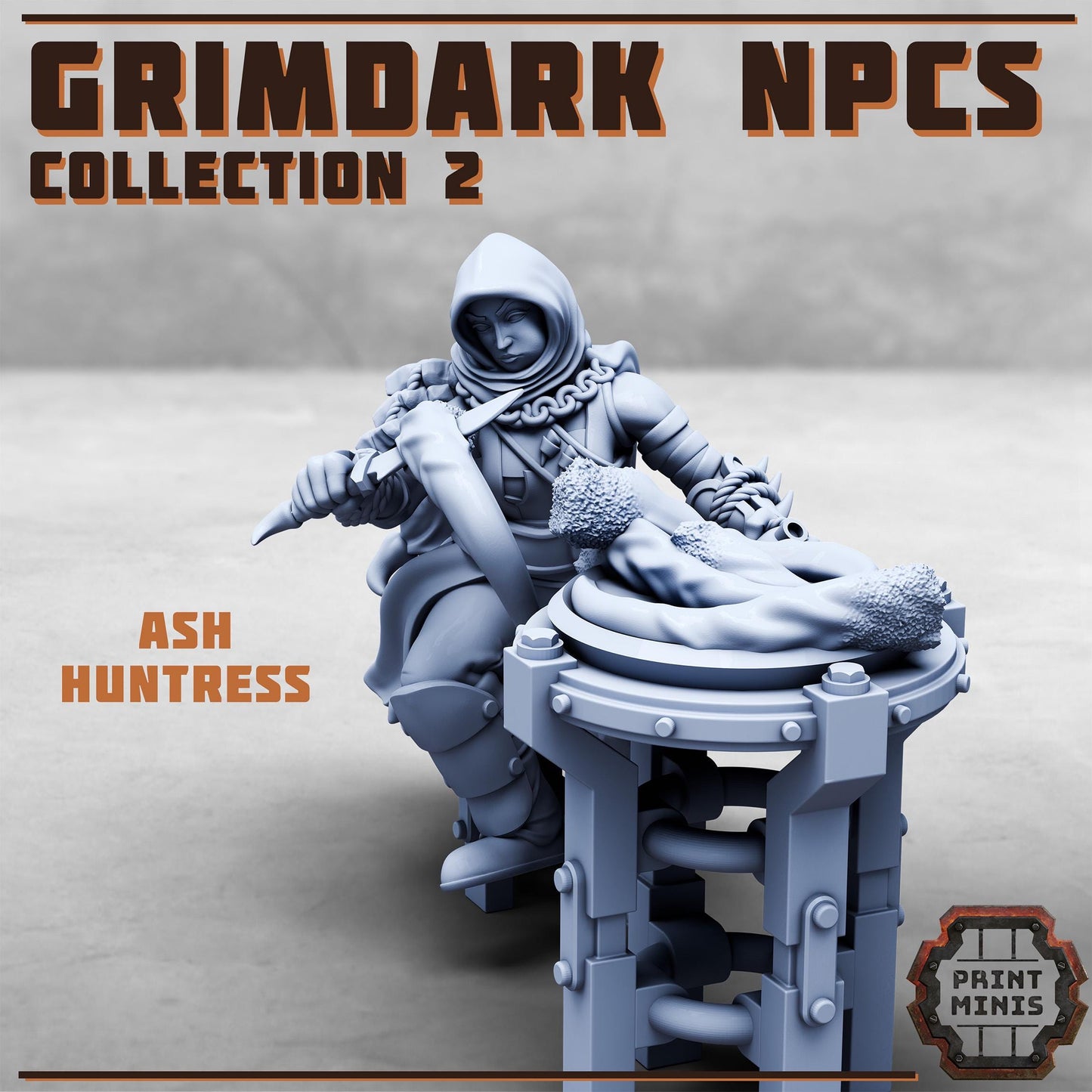 Grimdark NPCs, Set 2 (4 Variants Available) - Print Minis