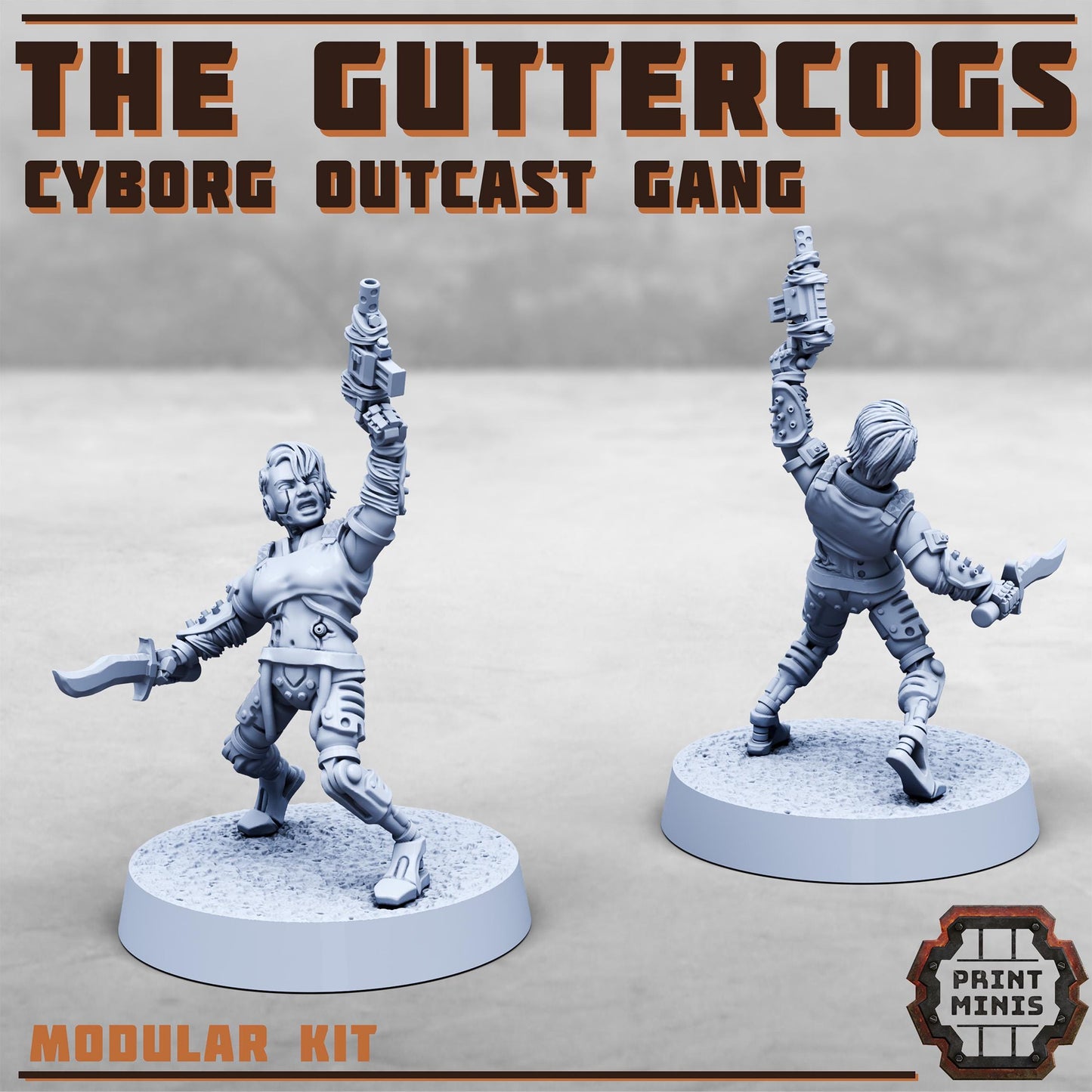 Guttercogs, Cyborg Outcast Gang (10 Variants Available) - Print Minis