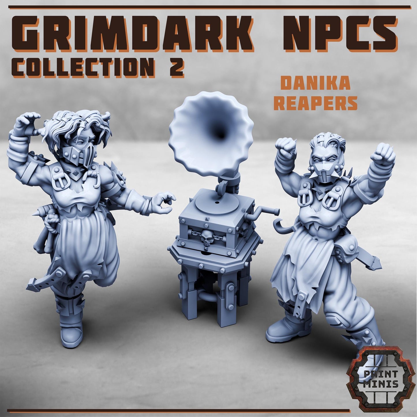 Grimdark NPCs, Set 2 (4 Variants Available) - Print Minis
