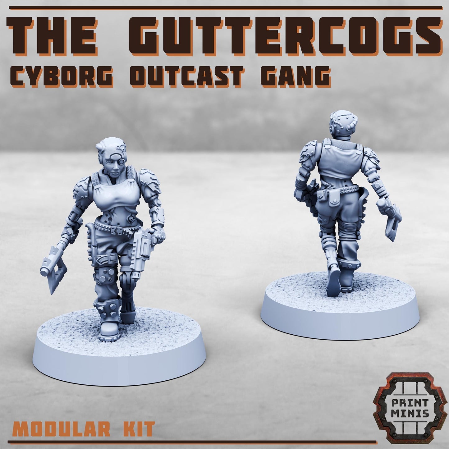 Guttercogs, Cyborg Outcast Gang (10 Variants Available) - Print Minis