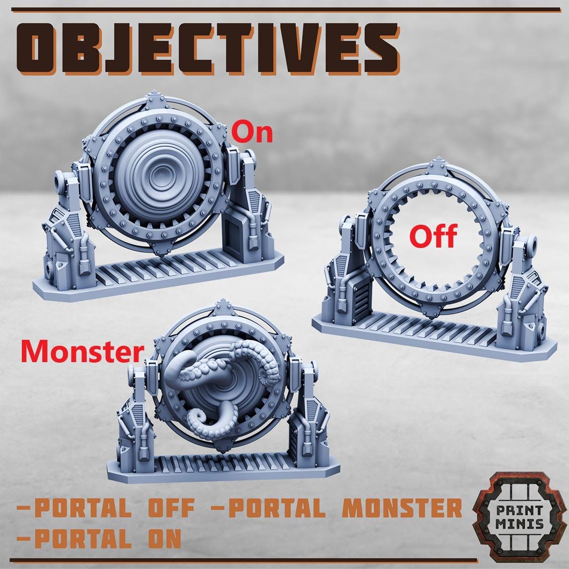 Wargaming Objectives, Scenery Kit (9 Variants Available) - Print Minis