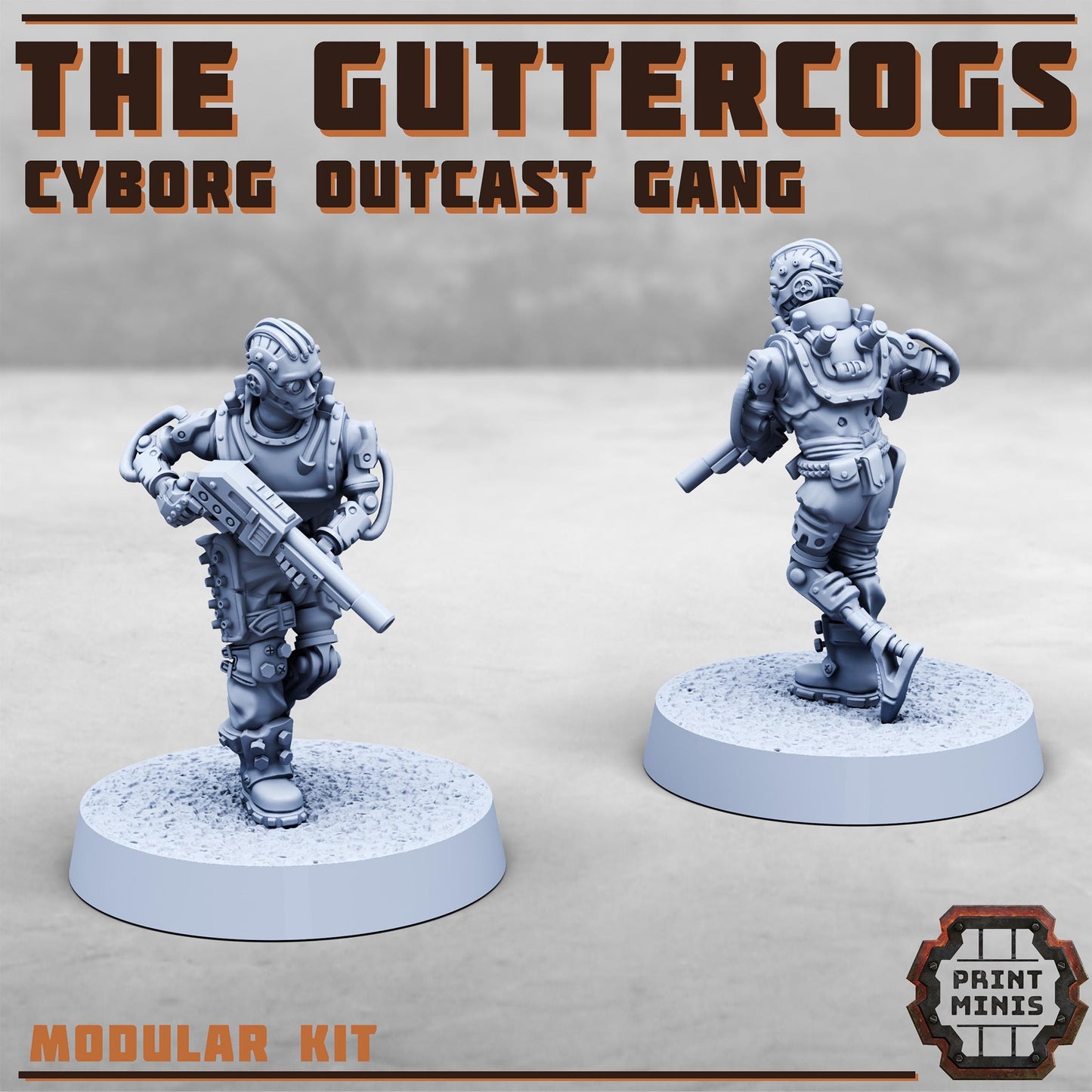 Guttercogs, Cyborg Outcast Gang (10 Variants Available) - Print Minis