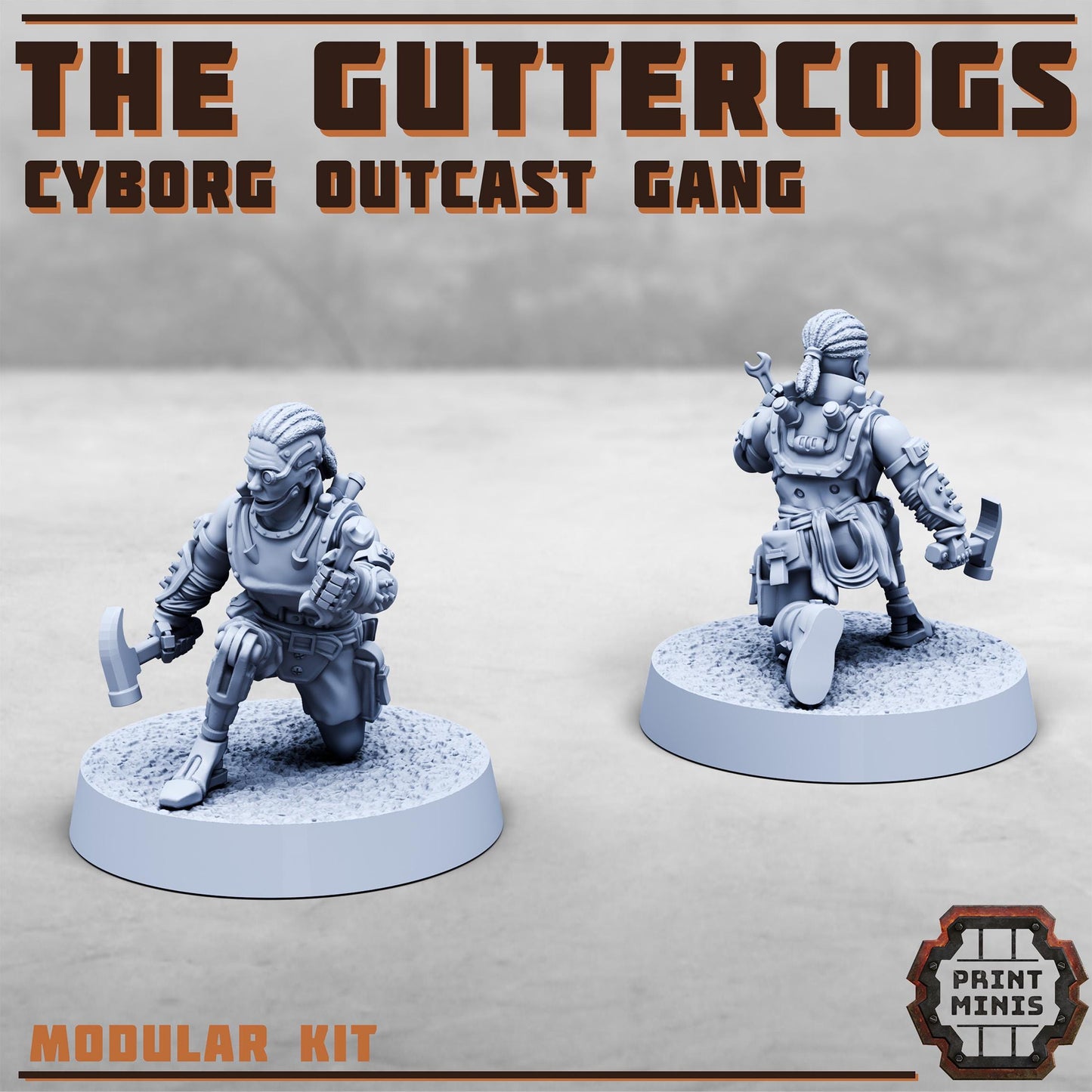 Guttercogs, Cyborg Outcast Gang (10 Variants Available) - Print Minis
