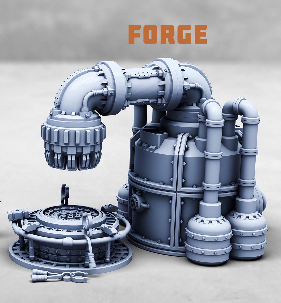 Ironworks Forge Expansion Set, Modular Scenery Kit - Print Minis